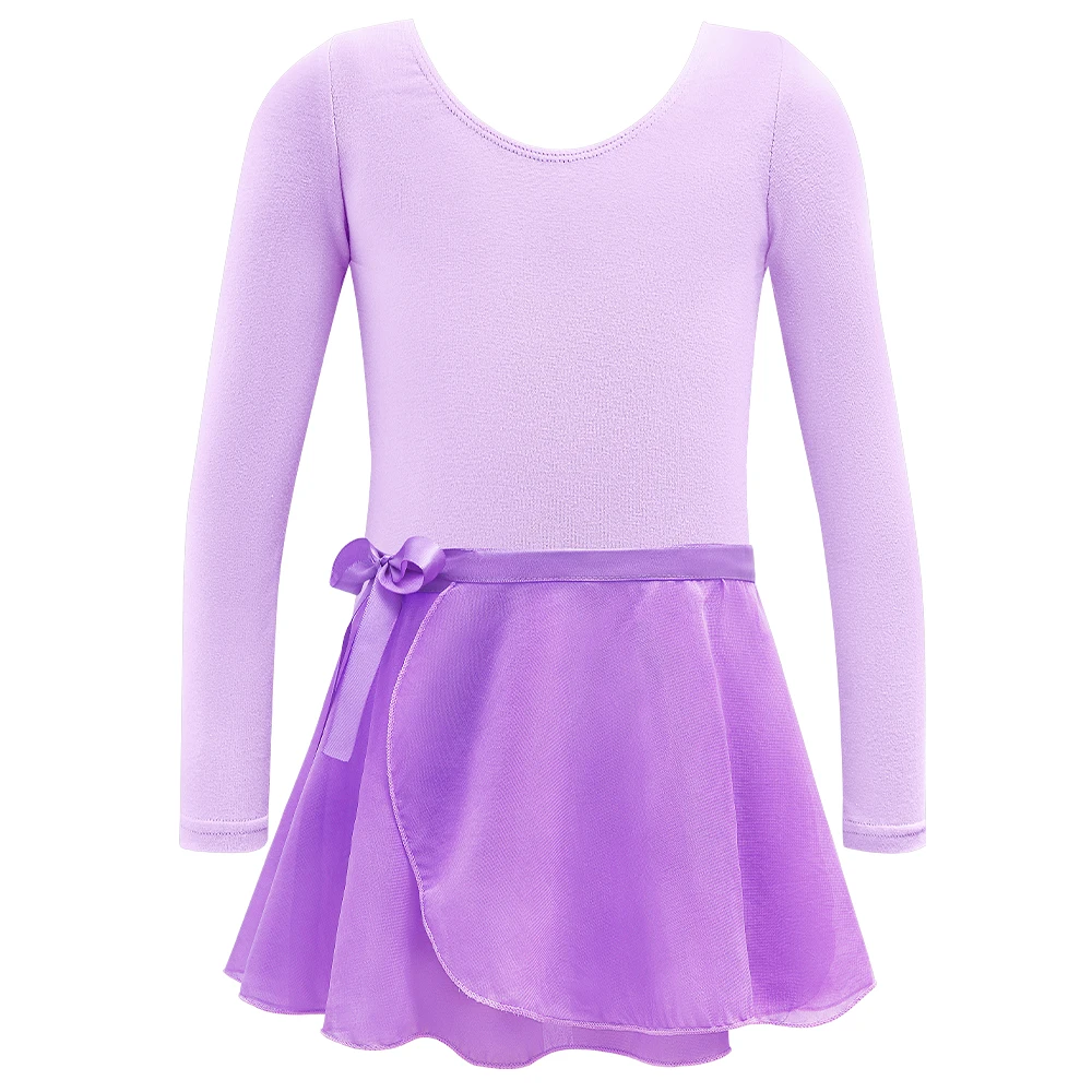 Ballet Leotards for Toddler Girls with Skirt Classic Long Sleeve Dance Gymnastic Ballerina Outfit Dress Stage Dance Wear