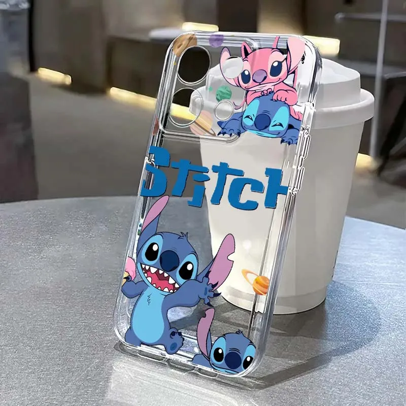 

Angel Stitch Love Art Hot For Xiaomi Redmi Note 14 13R 13 12 12S 11 12T 11S 11T 10 Pro Plus Transparent Phone Case