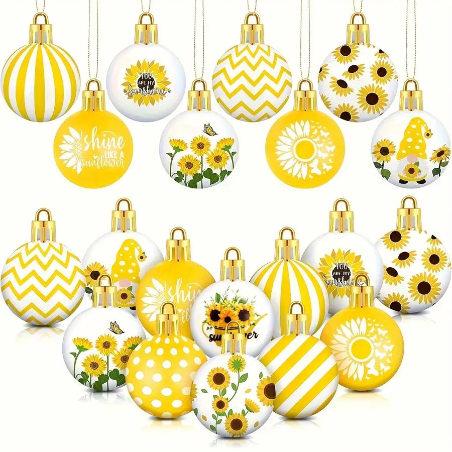 1/5/10/20/50/100pcs Pieces, 4 cm/1.57-inch Sunflower Hanging Decorations, Hanging Balls for Festivals, Hanging Decorations, Summ