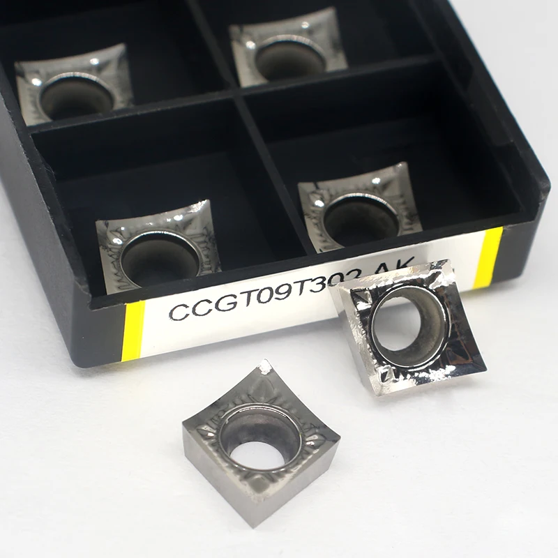 Imagem -04 - Cnc Alumínio Processamento Torno Ferramenta Carboneto Insere Ccgt09t302 L01 Torneamento Externo 10 Pcs