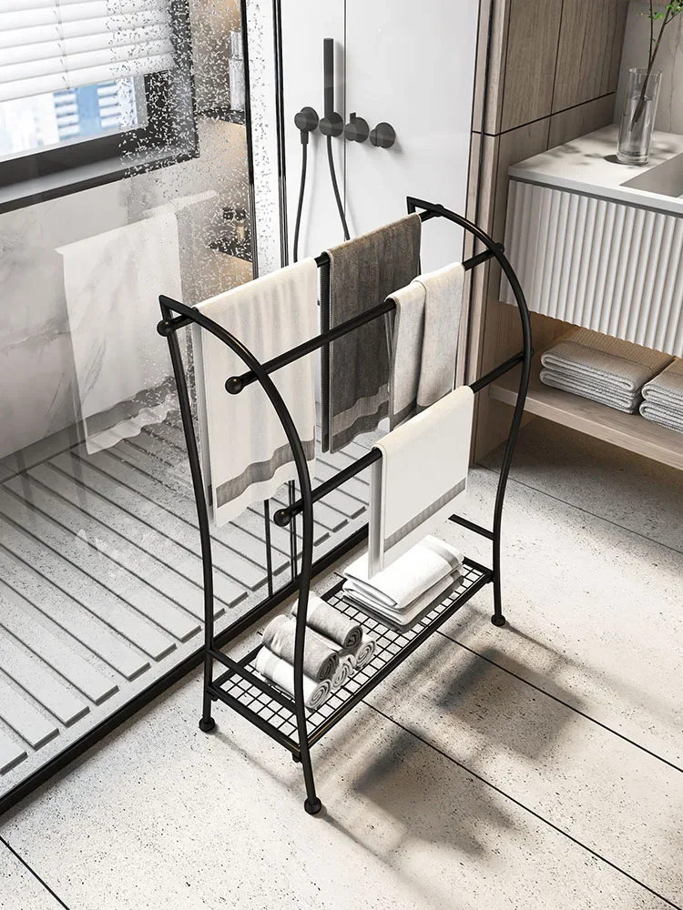 

Towel rack, floor-standing bathroom shelf, toilet drying rack, non-perforated toilet, bath towel rack, kitchen towel rail