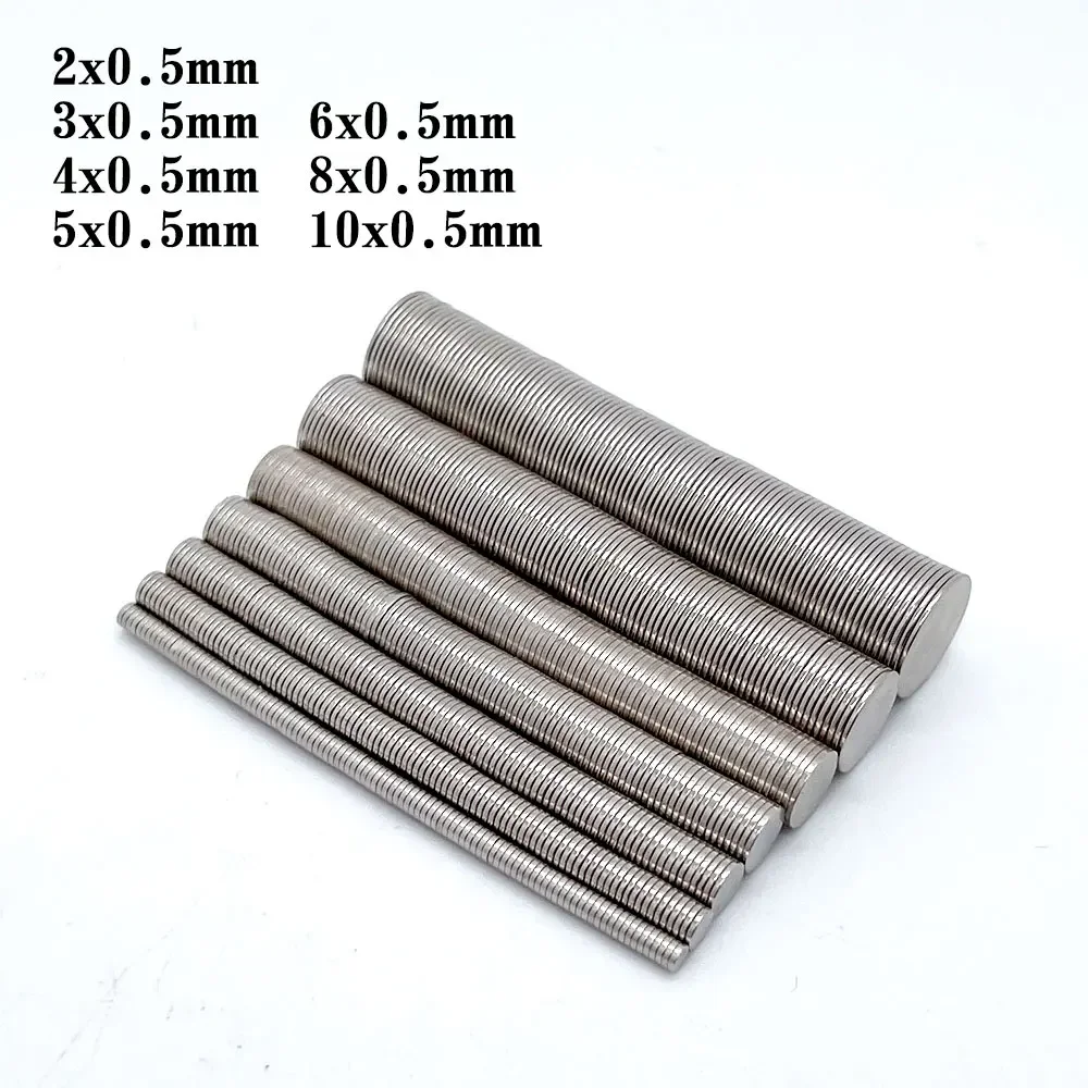 2x0.5 MM Mini Small Round Magnets 3x0.5 Disc Permanent  Neodymium Magnet 4x0.5 Strong Powerful Magnets 5x0.5 6x0.6 8x0.5 10x0.5