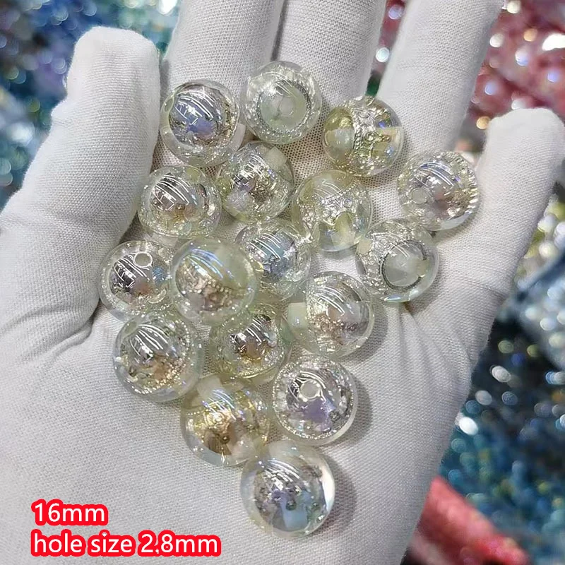 Newest 40pcs/lot 16mm alloy crown core geometry rounds shape resin straight hole beads diy jewelry garment pen accessory