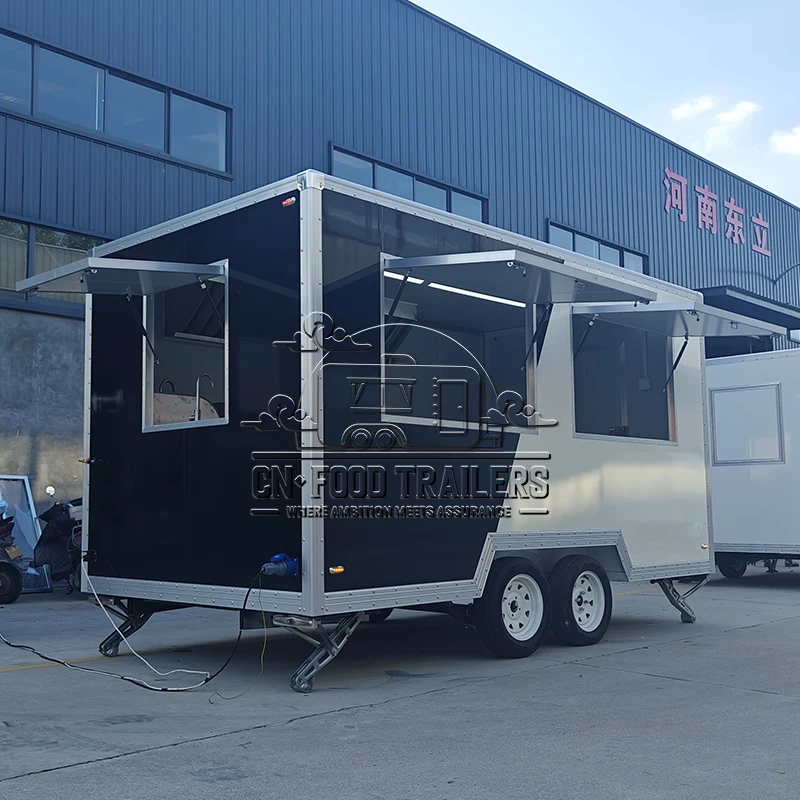 

CN Food Trailer Versatile Food Trailer for BBQ and Classic Snacks Fully Equipped with Cooking Griddle and Drink Counter CE