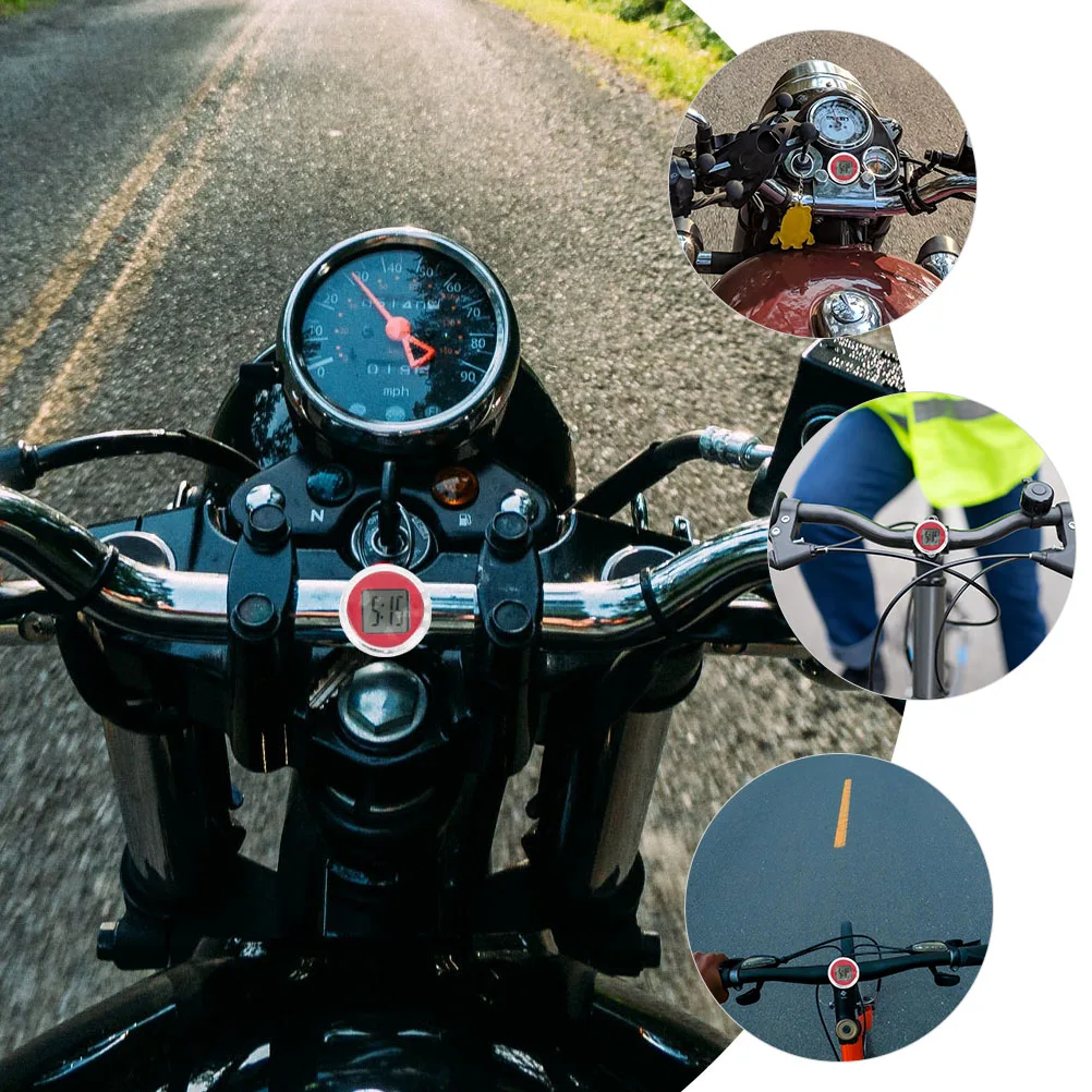 

3 Pcs Electronic Watch Accessories Waterproof Handlebar Clock Car Dash Mini Motorcycles Batteries Scooter Dashboard Bike