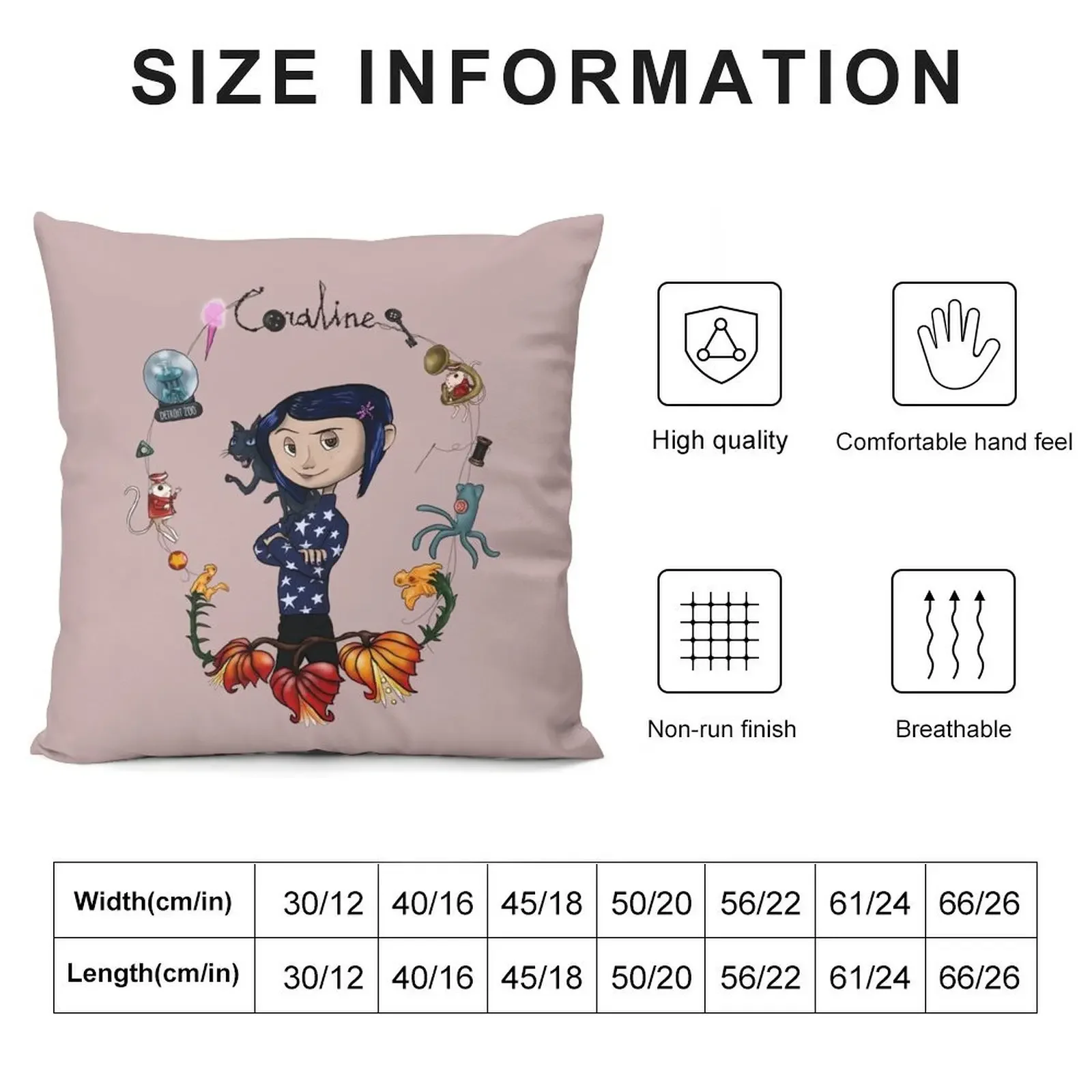 Be Careful What You Wish For... Throw Pillow anime girl Sofa Pillow Cover Marble Cushion Cover pillow