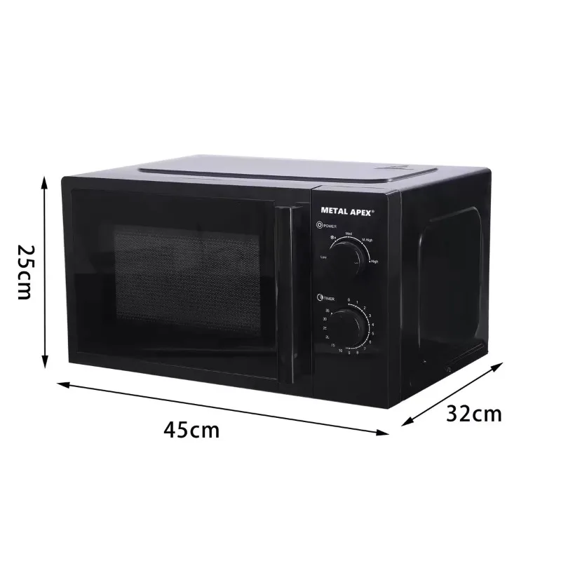 202620L/25L Electric Convection Microwave Oven Household Eco-friendly Class a Energy Efficiency Turret Mechanical Knob Export