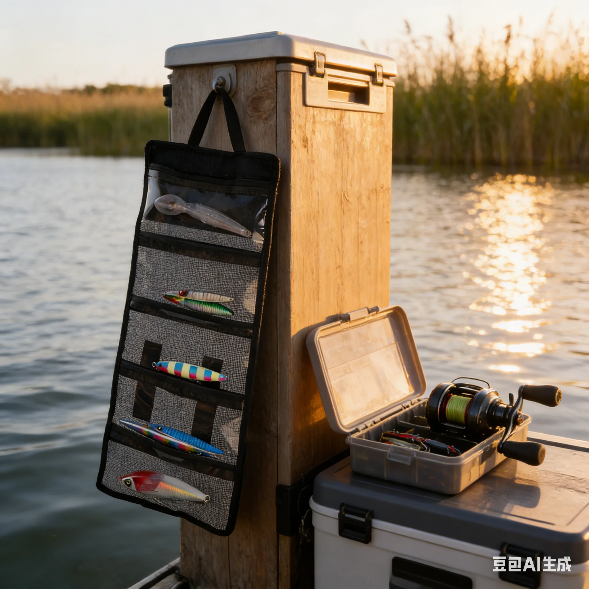 

Сумка для рыболовных снастей с 5 отделениями, ПВХ, большая вместимость, портативная, складная, для хранения приманок и снастей, аксессуары для рыбалки
