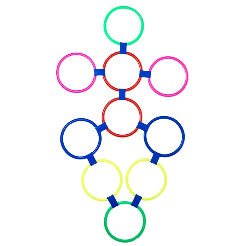 어린이 두뇌 게임 홉스카치 점프 서클 링 세트, 어린이 감각 놀이, 실내 야외 훈련, 스포츠 및 엔터테인먼트 장난감