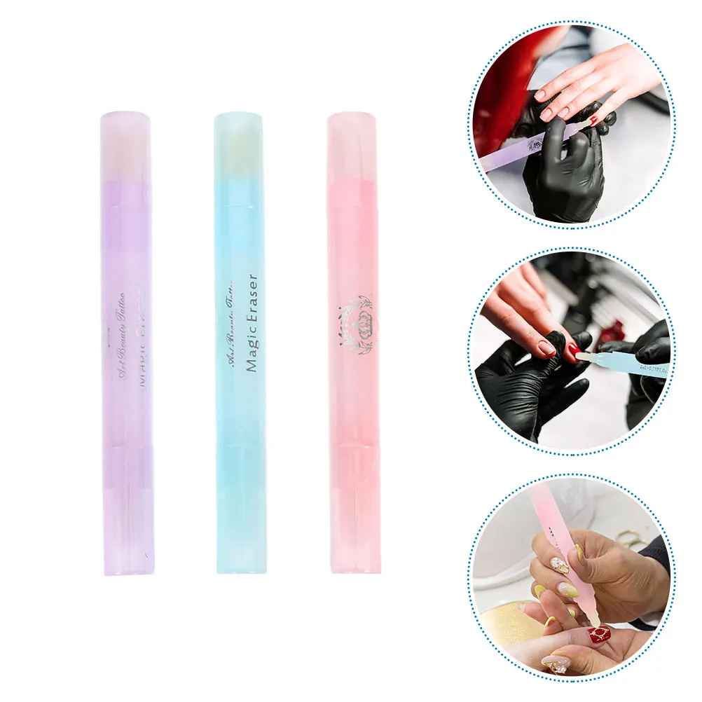3Pcs Nail Polish Removal Pen with Fine Tip for Error Correction Manicure Tools Women Nail Care Essential Kit Manicure Pens