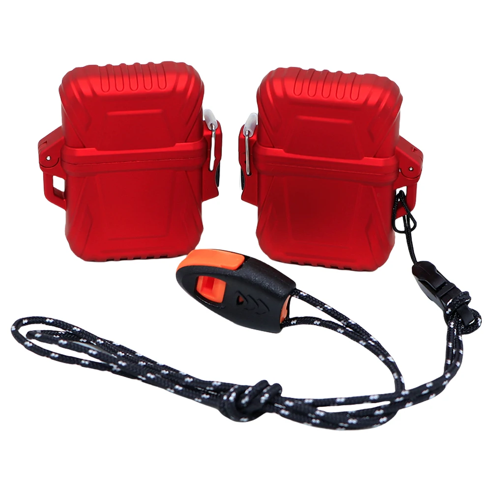 

2Pcs Lighter Case Portable Lighter Pouch IP56 Waterproof Plastic Firestarter Case Multi-Function for Outdoor Camping Travel