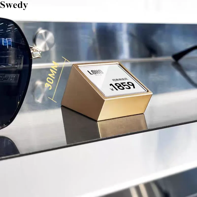 30x30mm Mini Plastic Price Label Sign Holders Display Stand Table Number Name Card Ticket Tags Small Price Label Paper Holder