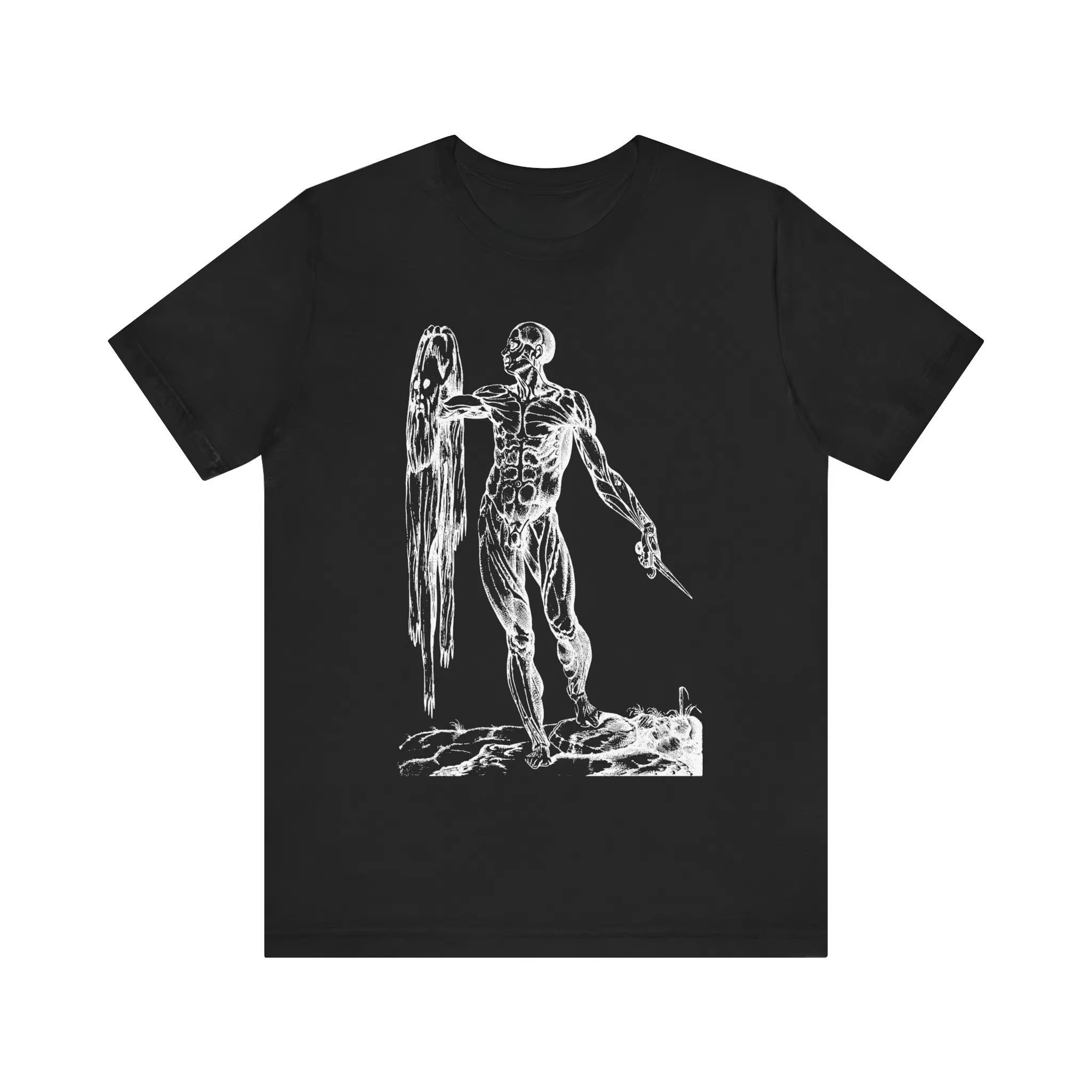 2026 Fashion New The Skinless Man Vintage Creepy T-shirt Horror Shirt Medical Spooky Anatomy Jersey Short Sleeve Tee