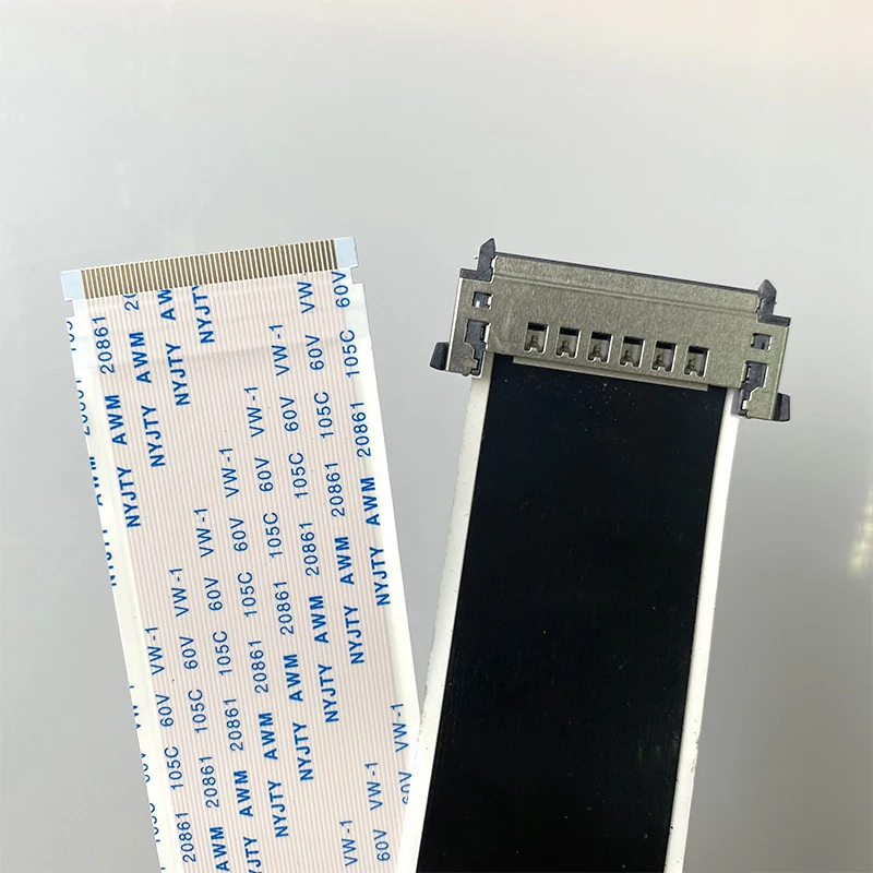 51Pin 4K HDTV LCD LED Ribbon Cable AWM 20706 20861 105C 60V VW-1 One end with socket and the other without socket 29.55MM