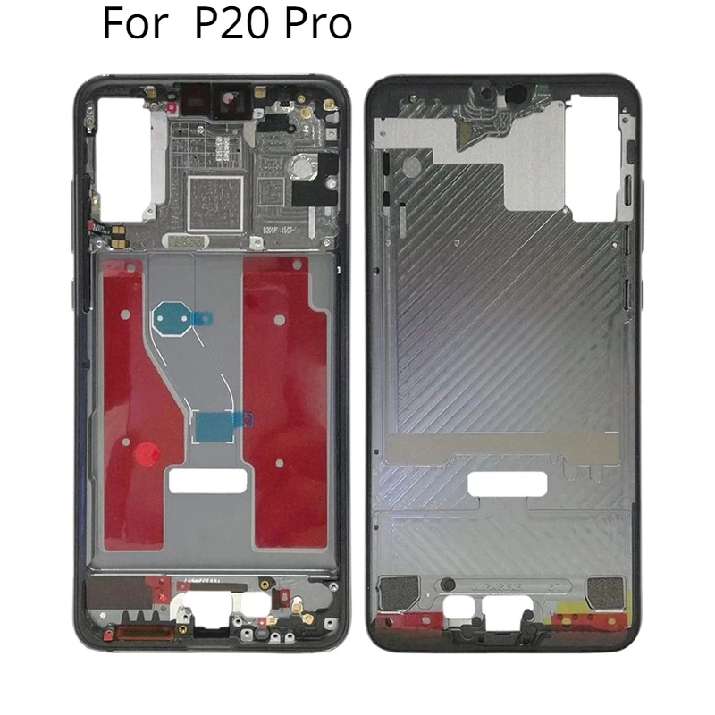 For Huawei P20  P20Pro Mid Middle Plate Frame Housing Bezel Cover With Side Keys Replacement For Huawei P20 / P20Pro