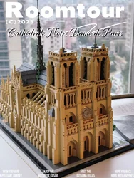 4383pcs City Architecture Series Building Blocks Notre Dame Cathedral Large Assembly Building Block Model Toy Birthday Gift