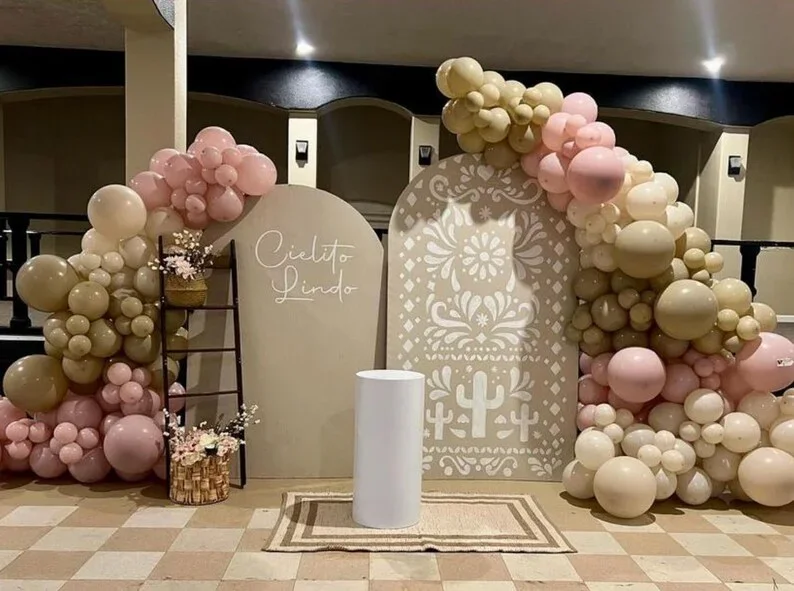 Mehofond Custom 2-Sided Mexican Cielito Lindo Wedding  Kids Birthday Party Baby Shower Covers Chiara Arch Decor Backdrop Photo