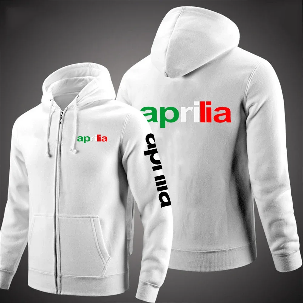 Motorrad Aprilia Frühling Herbst 2024 benutzer definierte Strickjacke Tops Reiß verschluss Hoodies Jacke drucken Kleidung Mode lässig Sweatshirt Mäntel