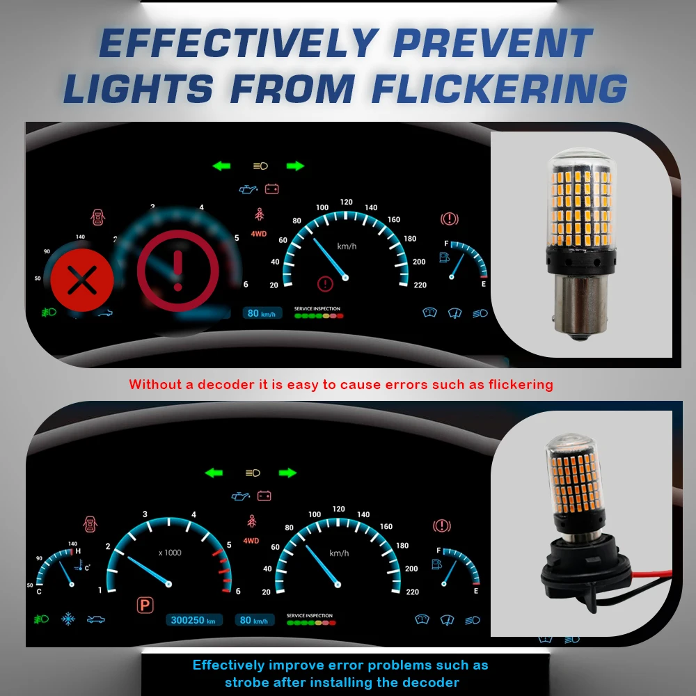 1 pz Car LED decoder Canbus BA15S 1156 1157 PY21W 7443 7440 LED Light Error Free Load resistore Warning Canceller Anti sfarfallio