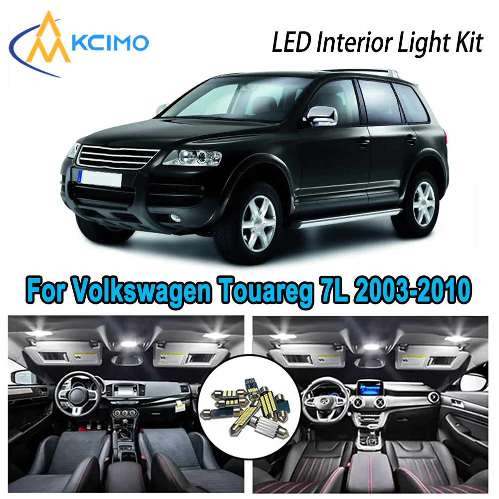 

High-Quality LED Interior Kit for Volkswagen Touareg 7L 2003-2010 2004 2005 Premium Error-Free Dome Map Trunk Automotive Lamps