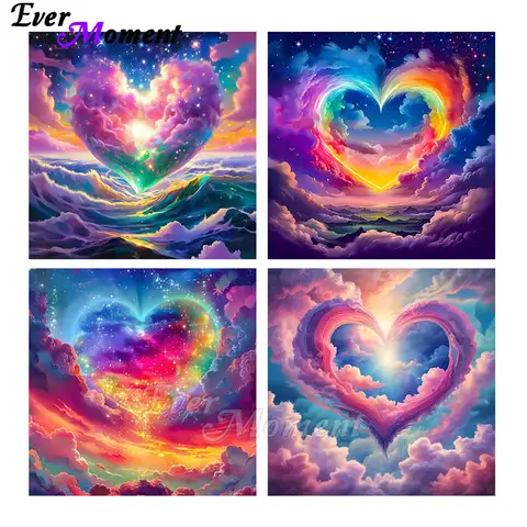 Ever Moment Accessori per la casa Pittura diamante Cuore Nuvole nel cielo Kit mosaico 5D fai da te Ricamo Wall Art ASF2945