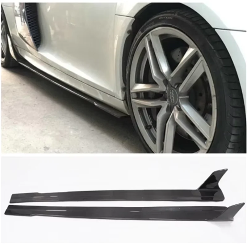 Fits For Audi R8 V8 V10 2010 2011 2012 2013 2014 2015 2016 High Quality 2Pcs/1Set Carbon Fiber Side Skirt Protector Cover