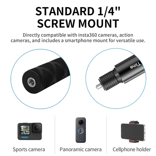 Imagen 2 del producto Palo de Selfie Invisible para Insta360 x5 x4 x3, 1,2 m, 2m, 3m, paquete de tiempo de bala, mango de trípode para accesorios de palo Insta 360 x4
