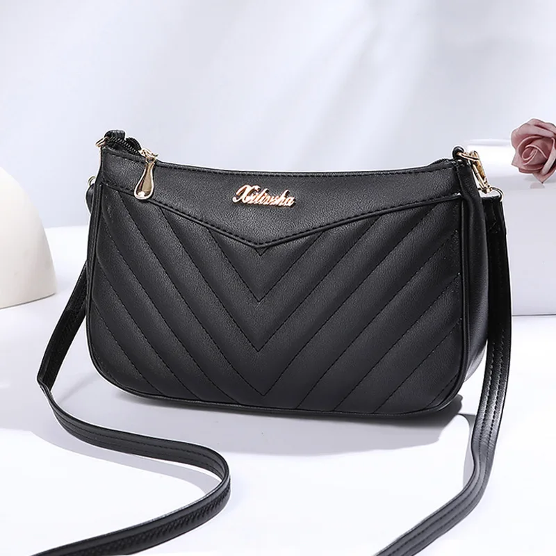 PU Diamond Lattice Crossbody Bag 2023 New Casual Large Capacity Shoulder Bag for Women Smooth Zipper Female Bag Fine Workmanship