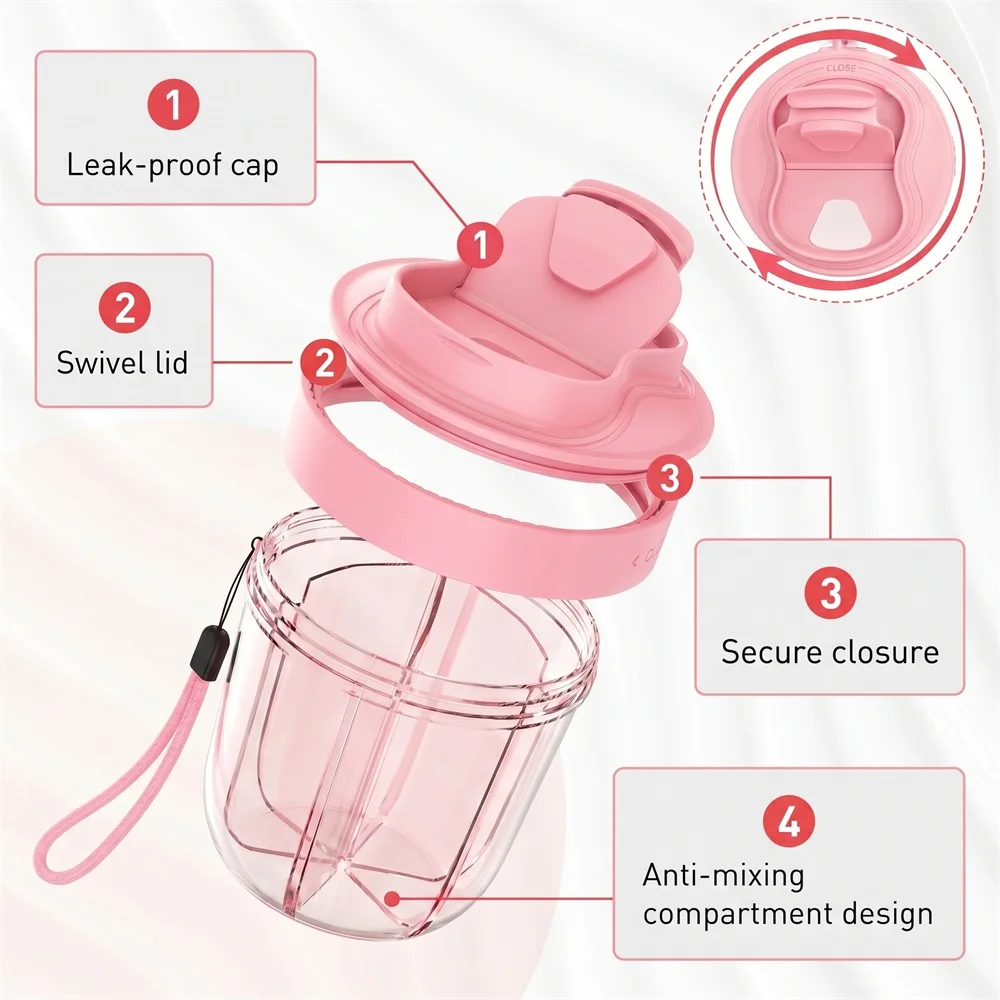 7 Grids Large Pill Cup Bottle Supplement Organizer For Holding 7 Various Vitamins/Travel/Pills Case/Box Container Portable Gifts