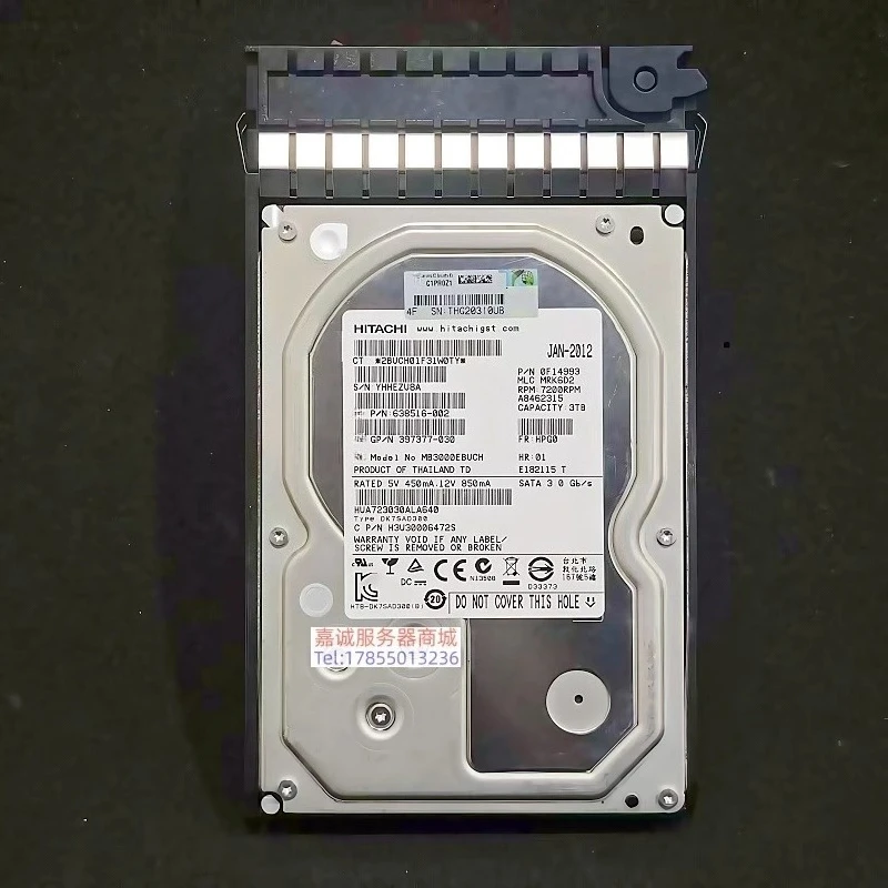 

Для HP 628059-B21 628180-001 3T SATA 7,2K 3,5-дюймовый серверный жесткий диск G6 G7 Б/у