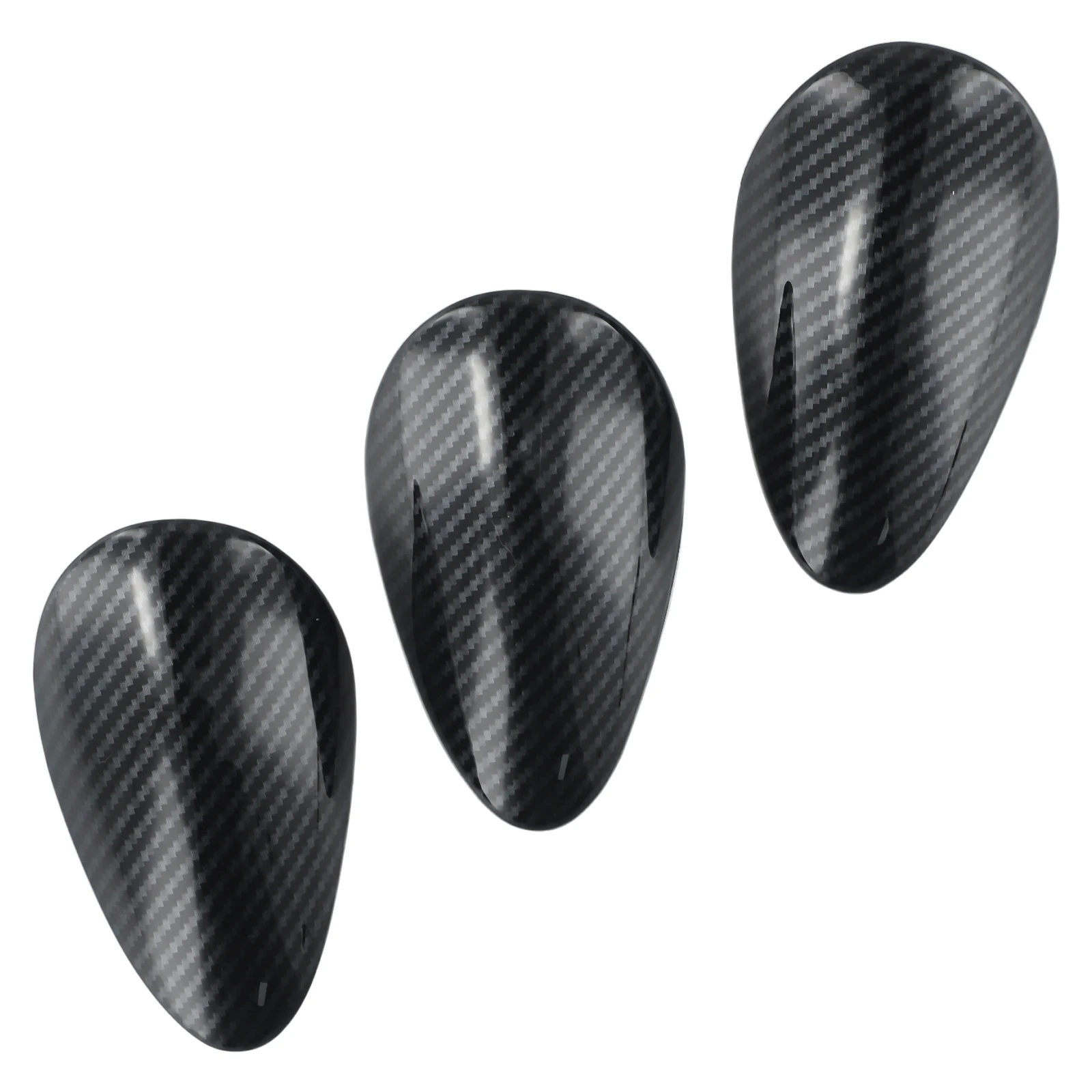 

3pcs 3D Stickers Interior Parts 3D Car Accessories Carbon Fiber Fiber Protector Interior Anti-scratch Stickers