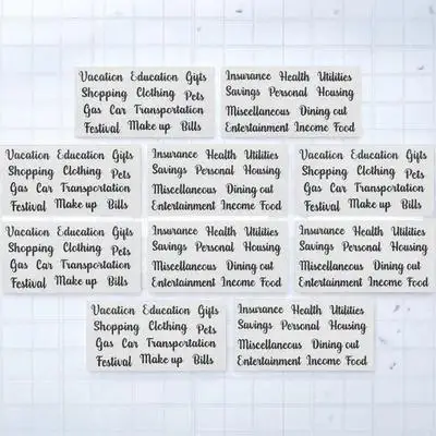 

5 наборов изысканных цветных бюджетных наклеек: самоклеящиеся многофункциональные классификационные этикетки для отслеживания бюджета и денежных конвертов