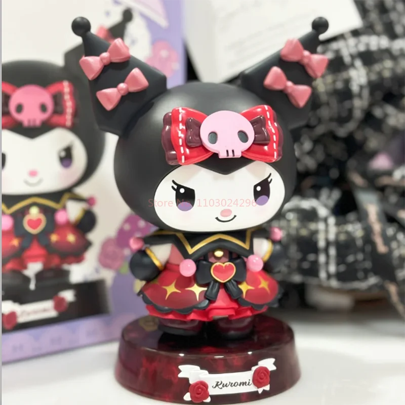 MINISO Sanrio Christmas Dancer Series Anime Figures 15cm Kuromi My Melody Dolls For Girl Room Desktop Ornaments Collection Toys