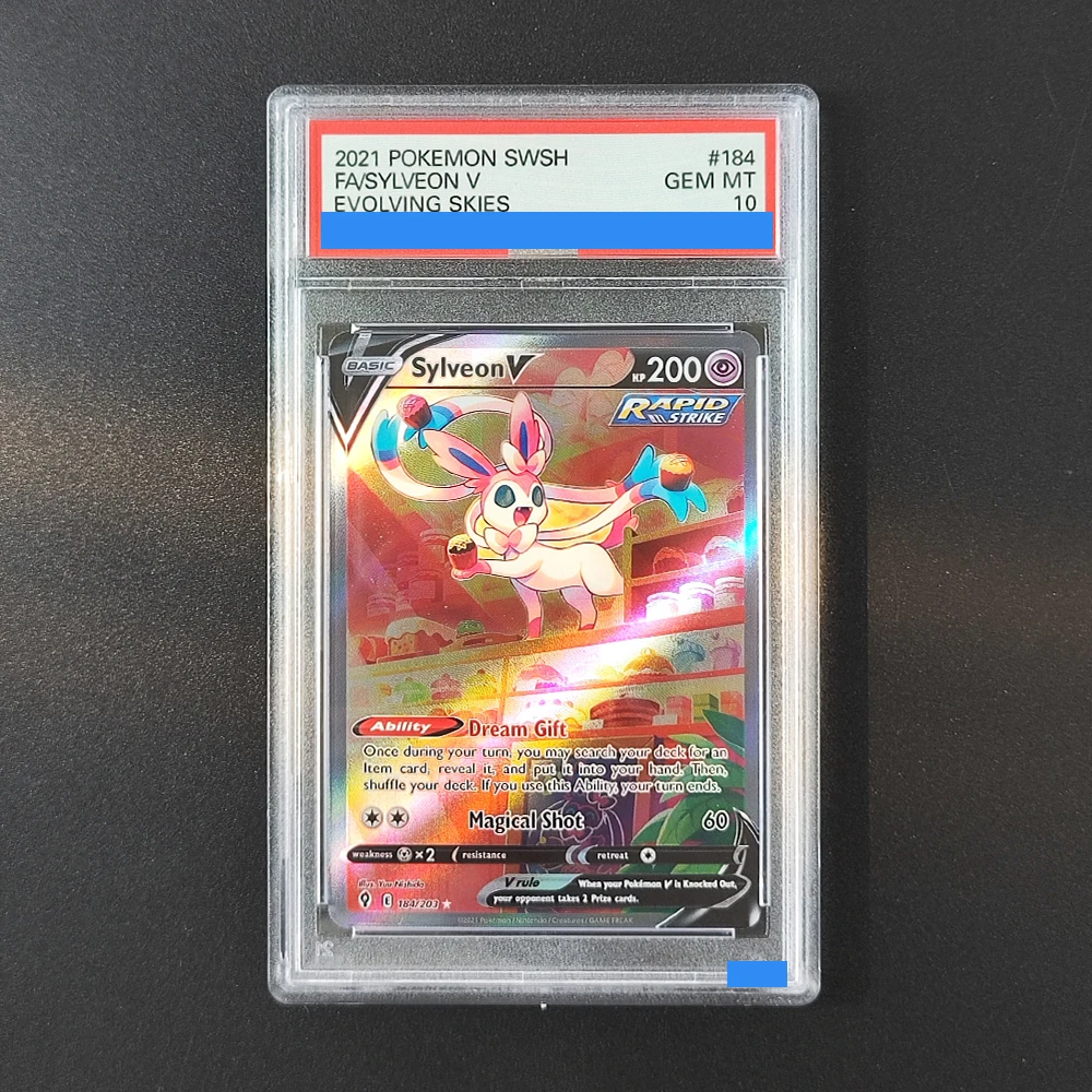  لتقوم بها بنفسك بطاقة تصنيف PTCG الإنجليزية Umbreon V 189/203 Sylveon 184/203 Espeon 180/203 Leafeon 167/203 GEM MT 10 لعبة ببطاقات التداول #5