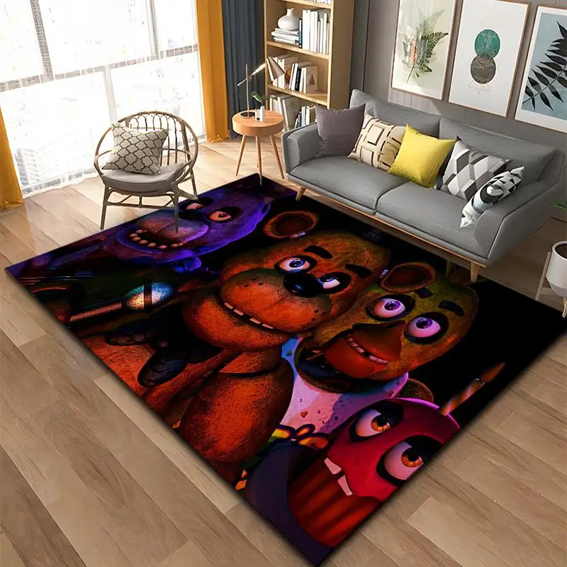 3D FNAF-Five-nights-At-Freddys Pattern Rug Large Area Carpet for Living Room Kid Bedroom Sofa Kitchen Decorate Non-slip Mat Gift