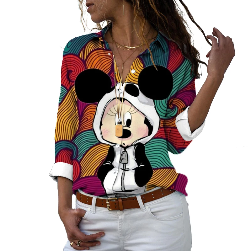 Vêtements de plage décontractés Mickey et Minnie Anime, haut mignon, impression 3D, style Harajuku, Y2K, nouvelle marque Disney, 2022