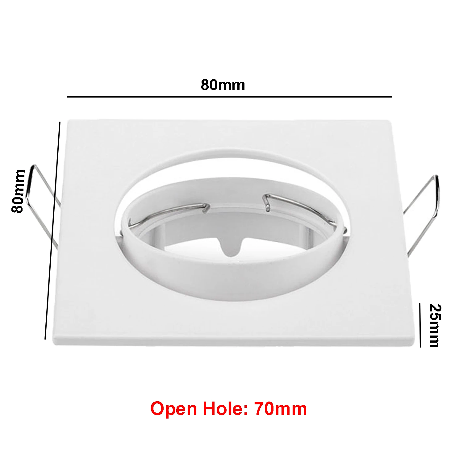 1 Kop Vierkante Verzonken Plafond Verstelbaar Frame Mr16 Gu10 Lamp Armatuur Downlight Houder Led Fittingen