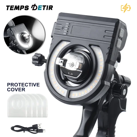 새 차량용 스프레이 건 조명, 5가지 색상 조절 가능, 4시간 작동, 넓은 색온도 2700K-6500K, 페인트 필 라이트, 작업장 페인팅 도구 액세서리