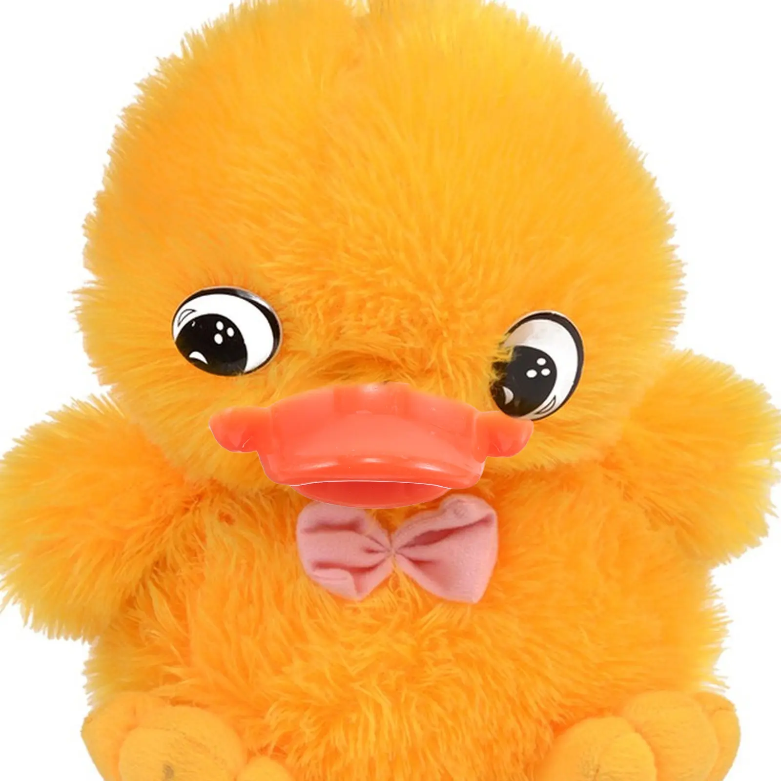 

20Pcs Small Yellow Duck Beak Accessories Plastic Insert for DIY Craft Making Creative Bird Beaks Replacement Kit for Animal