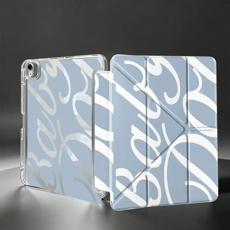 Creative Stylish English Letters Tablet Case For iPad 10th Gen 11th 12th Mini 7 6 5 9th Air 8 M2 M3 3 Pro 13 2025 2026 With Pen