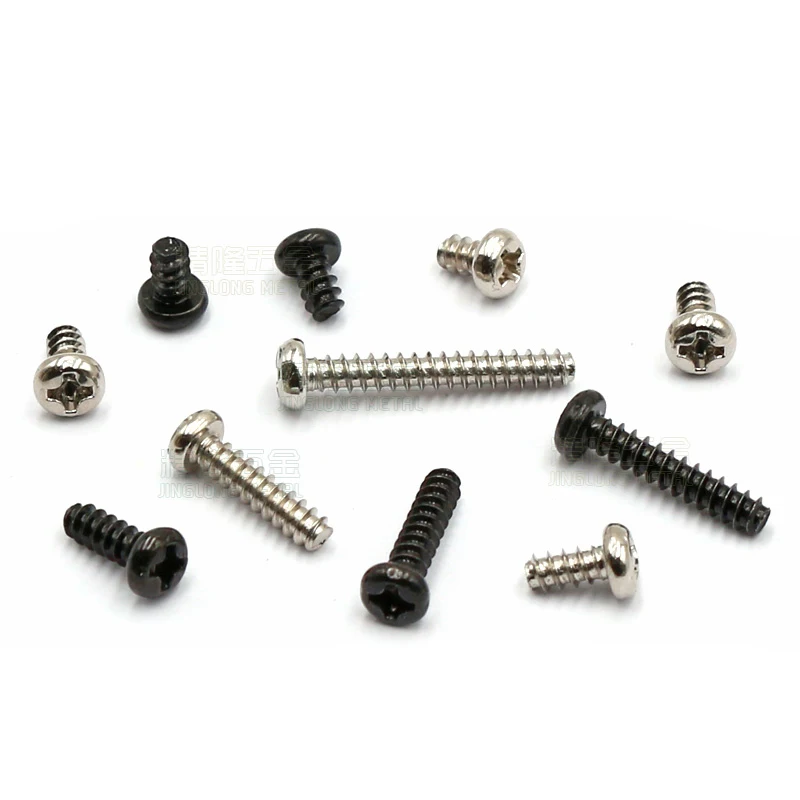 

100Pcs/lots M2.3*L=4/5/6/8/10/12mm Cross Phillips Round Pan Head Self tapping Screw Bolt Nickel/Zinc Plated Steel