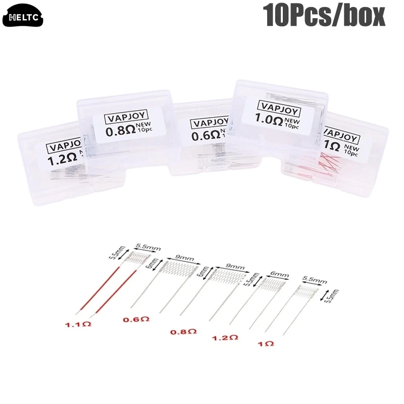 

10Pcs/Box DIY Rebuild Kit V2 Spl-10 0.6/0.8ohm Spl-10 1.0/1.2ohm Mesh Coil Resistance Wire Replacement Accessories Tool