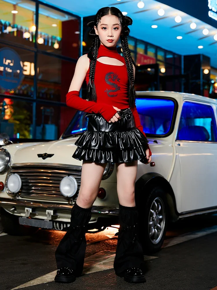 Tuta da passerella per bambini, tuta da spettacolo per danza jazz, ragazza jazz, tuta da pratica di danza alla moda