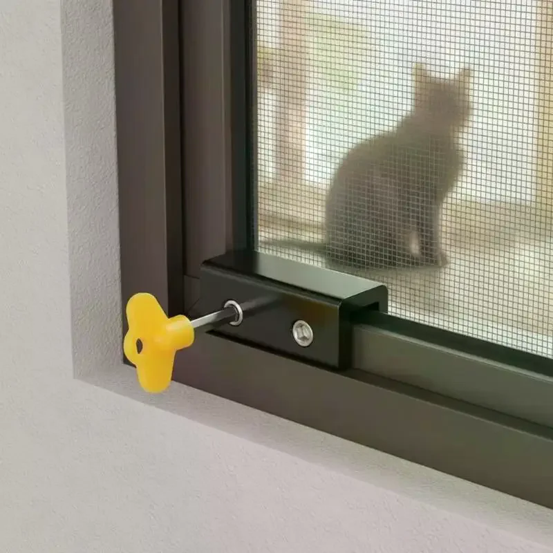Sliding Window Track Lock No Drill Installation Adjustable Limit Reusable No-Drill Install Safety For Families With Kids Pets