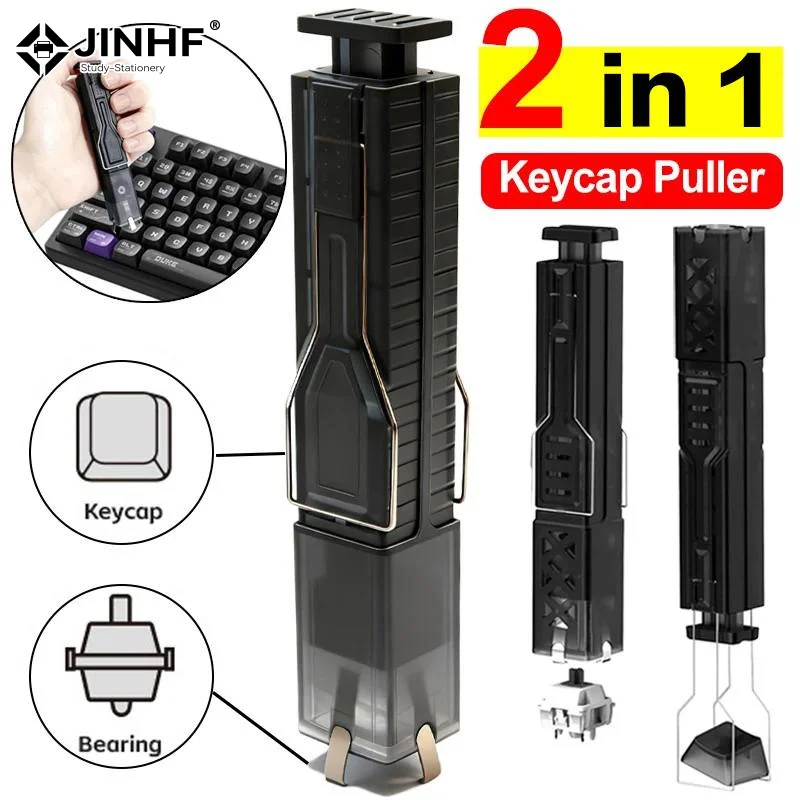 2 In 1 Key Switch Puller Keycaps Puller Clean Brush Unloading Wire Switch Mechanical Keyboard Removal Tool DIY Cleaning Kits
