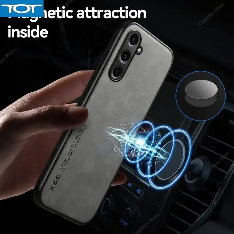 Роскошный кожаный магнитный чехол для Samsung S24 S23 S22 S21 S20 Ultra Plus 5G Cover для Samsung S23 S21 S20 FE Protector Funda Case