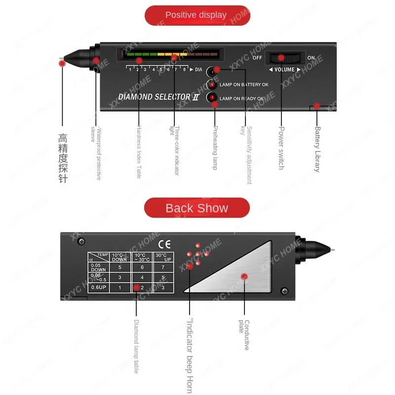 Diamond Detection Pen Diamond Selector Drill Pen Quick Thermal Conductivity Meter