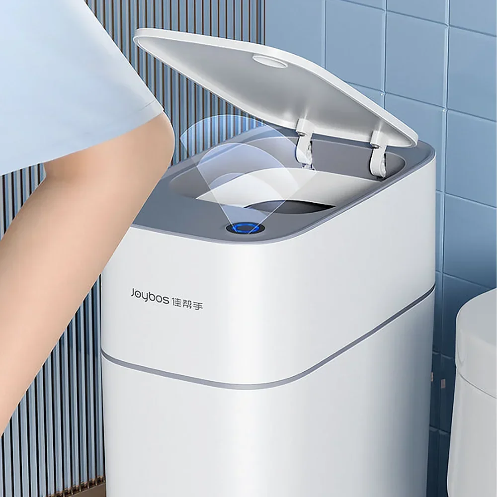 Joybos bathroom narrow Smart waste bins Touchless Motion Sensor Adsorption induction ABS automatic sensor Trash Can