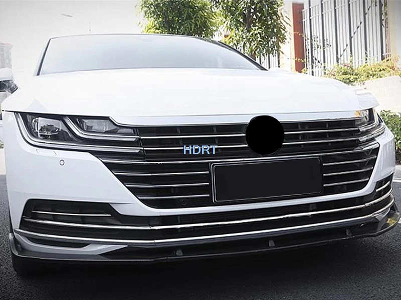 Car Styling Front Middle Mesh Strip Grille Cover Molding Accessories Exterior Sticker For Volkswagen VW Passat CC Arteon 2018 +