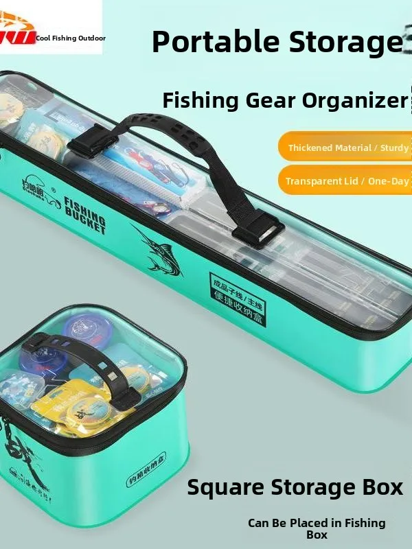 厚みのある大容量釣り用ボックス収納ケース-ブラックピットカー釣り道具収納ボックス-プラスチック素材釣りアクセサリー